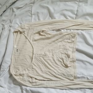 Cream Pacsun Long Sleeve crop top